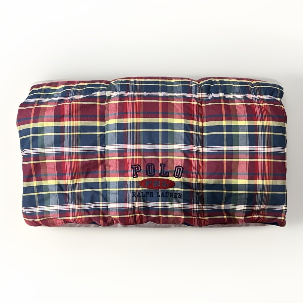 Polo Ralph Lauren Comforter Unisex Twin Red Plaid PRL Down Filled Reversible